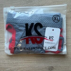 Men’s Mesh Gray and Red Jockstrap